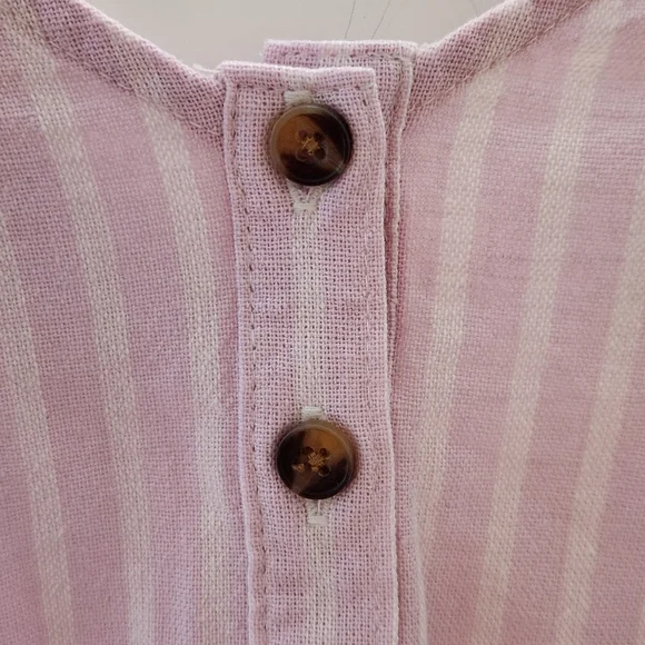 Sonoma Linen Blend Stripped Dress Size Medium - Picture 6 of 12